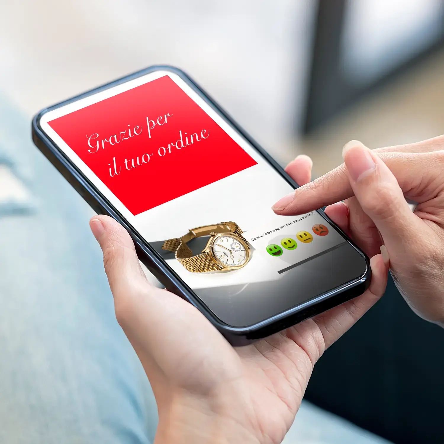 raccolta opinione sull'esperienza di ordinazione